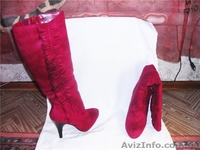Новые сапоги рубинового цвета(37р.) из Америки - <ro>Изображение</ro><ru>Изображение</ru> #2, <ru>Объявление</ru> #156395