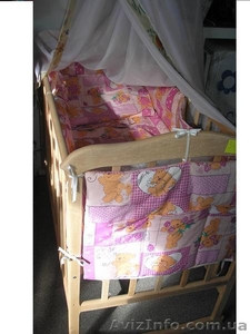 Продам новую детскую кроватку. 340 грн. Материал - ольха без лакокрасочного покр - <ro>Изображение</ro><ru>Изображение</ru> #1, <ru>Объявление</ru> #56803