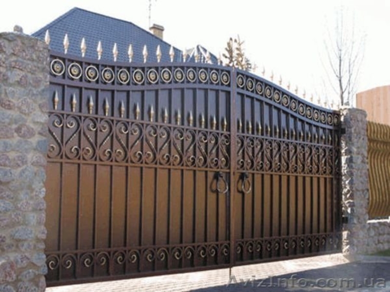 Ворота металлические с кованными элементами - <ro>Изображение</ro><ru>Изображение</ru> #1, <ru>Объявление</ru> #594989