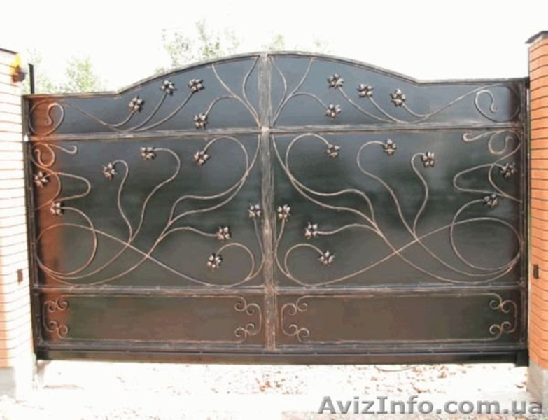 Ворота металлические с кованными элементами - <ro>Изображение</ro><ru>Изображение</ru> #3, <ru>Объявление</ru> #594989
