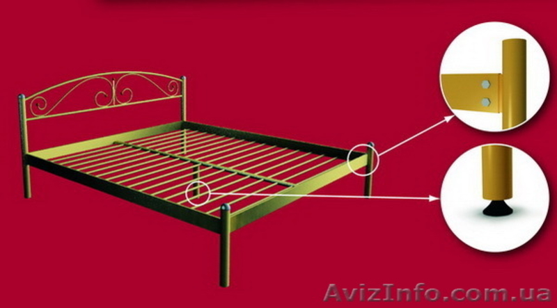 Кровать металлическая Верона 200x160 (Метакам, Украина) - <ro>Изображение</ro><ru>Изображение</ru> #3, <ru>Объявление</ru> #1053943