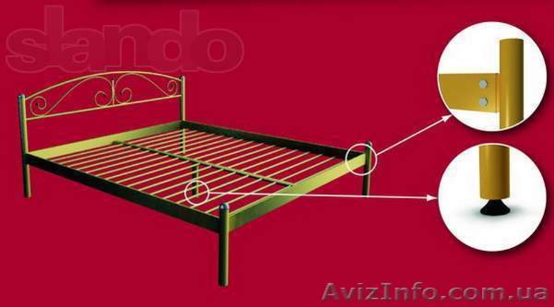 Кровать металлическая Верона 200x160 Метакам, от 1209 грн. - <ro>Изображение</ro><ru>Изображение</ru> #4, <ru>Объявление</ru> #1109483